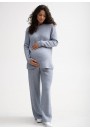 Костюм для беременных серо-голубой меланж (мм910)